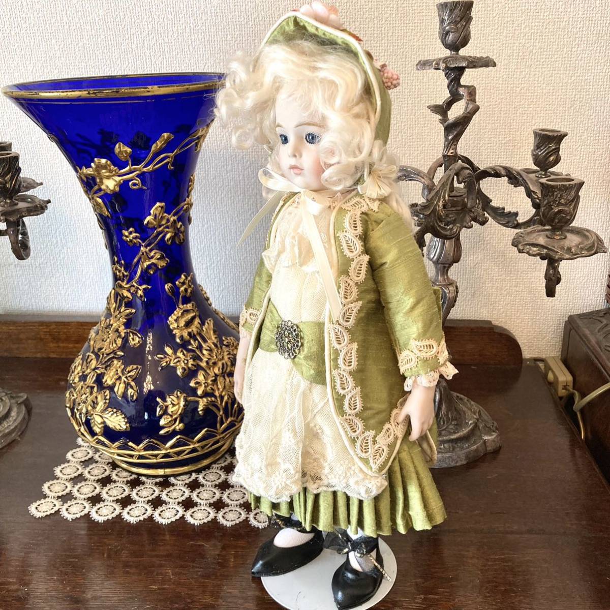  beautiful goods se sill san yellowtail .* Jun li Pro bisque doll France doll author work hand made 37cm