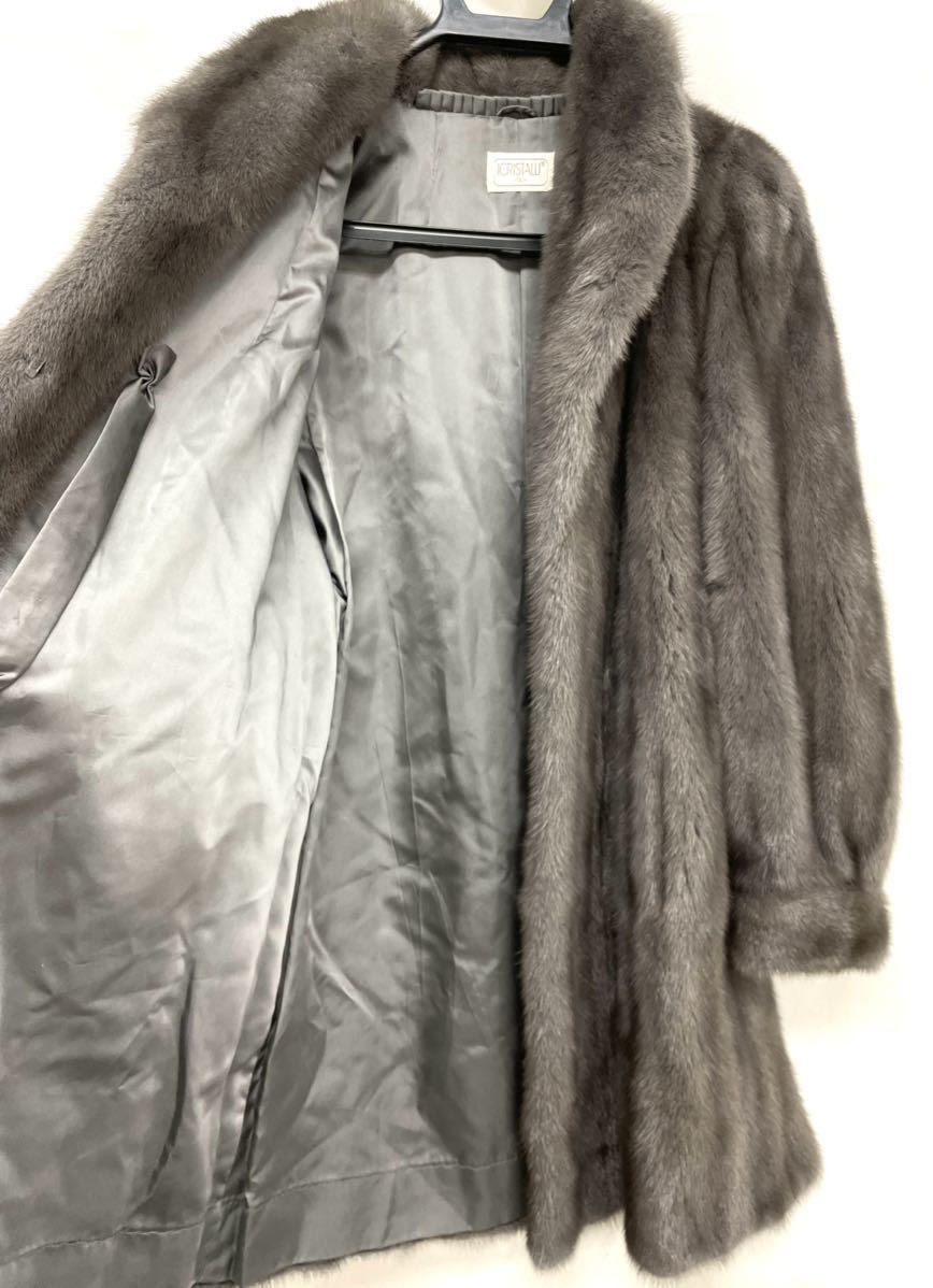 シルバー/レッド イタリア正規品【ICRISTALLI】 ミンク 毛皮 コート