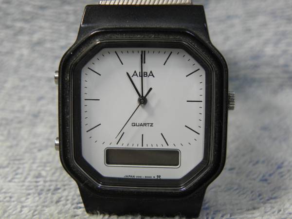不動 日本製 アルバ V041-5000 男性用時計/電池交換必要か修理必要_画像2