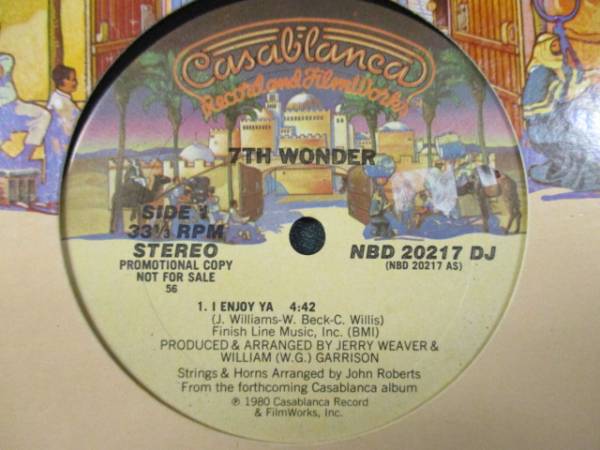 7th Wonder ： I Enjoy Ya 12'' // 5点で送料無料_画像2