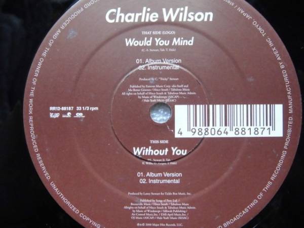 Charlie Wilson / Would You Mind/Without You/gap band/12インチ_画像1