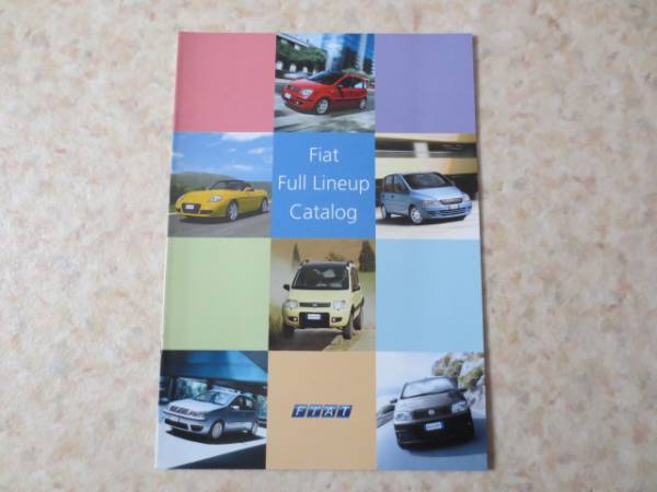 FIAT Fiat * full line-up catalog out of print rare catalog *2005 year version * Panda * Multipla * Barchetta * Punto * price table chronicle * various origin 