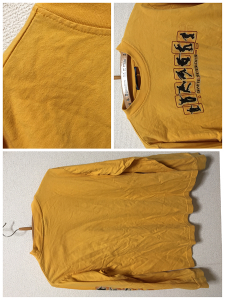 USA古着 スケートTシャツ 袖プリ 長袖Tシャツ 'GENUINE SONOMA JEAN COMPANY' 黄色 SKATE SESSIONS Lサイズ_画像2