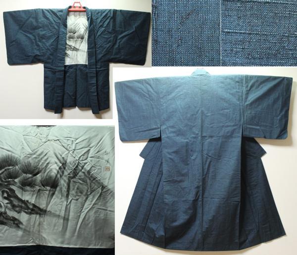 【開店記念セール!】 男性用袷アンサンブル 着物丈140.5cm 羽織裄70cm 1023P8r 一般 【開店記念セール!】 男性用袷アンサンブル 着物丈140.5cm 羽織裄70cm 1023P8r 一般
