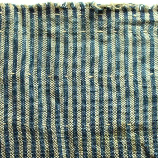 縞木綿布団皮襤褸生地　ぼろ木綿の布　0826N2r_画像8