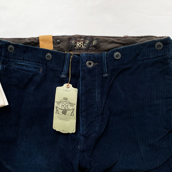 【定価$495】処分ダブルアールエルRRL パッチワークINDIGOコーデュロイパンツ W31×30サイズ 新品未使用_画像3