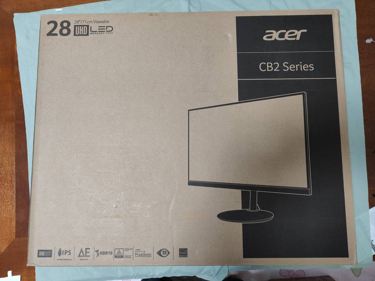 Acer モニター OmegaLine CB282Ksmiiprfx 28インチ 27インチより広い