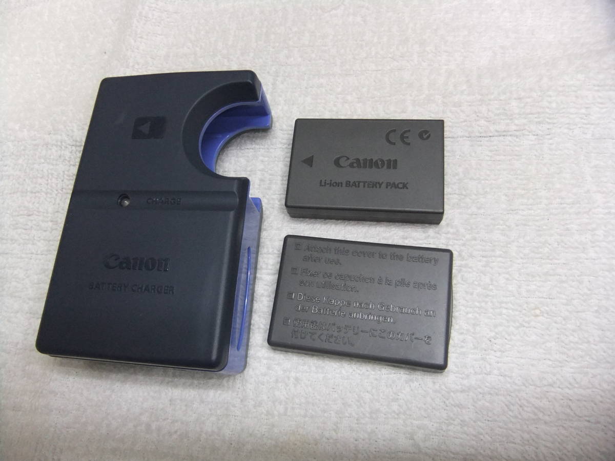  Canon キャノン 純正 充電器 CB-2LS バッテリーチャージャー + NB-1LH 純正 バッテリー 送料350円_画像1