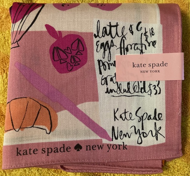 kate spade NEW YORK　ケイトスペード　ハンカチ　cafe-p_画像3