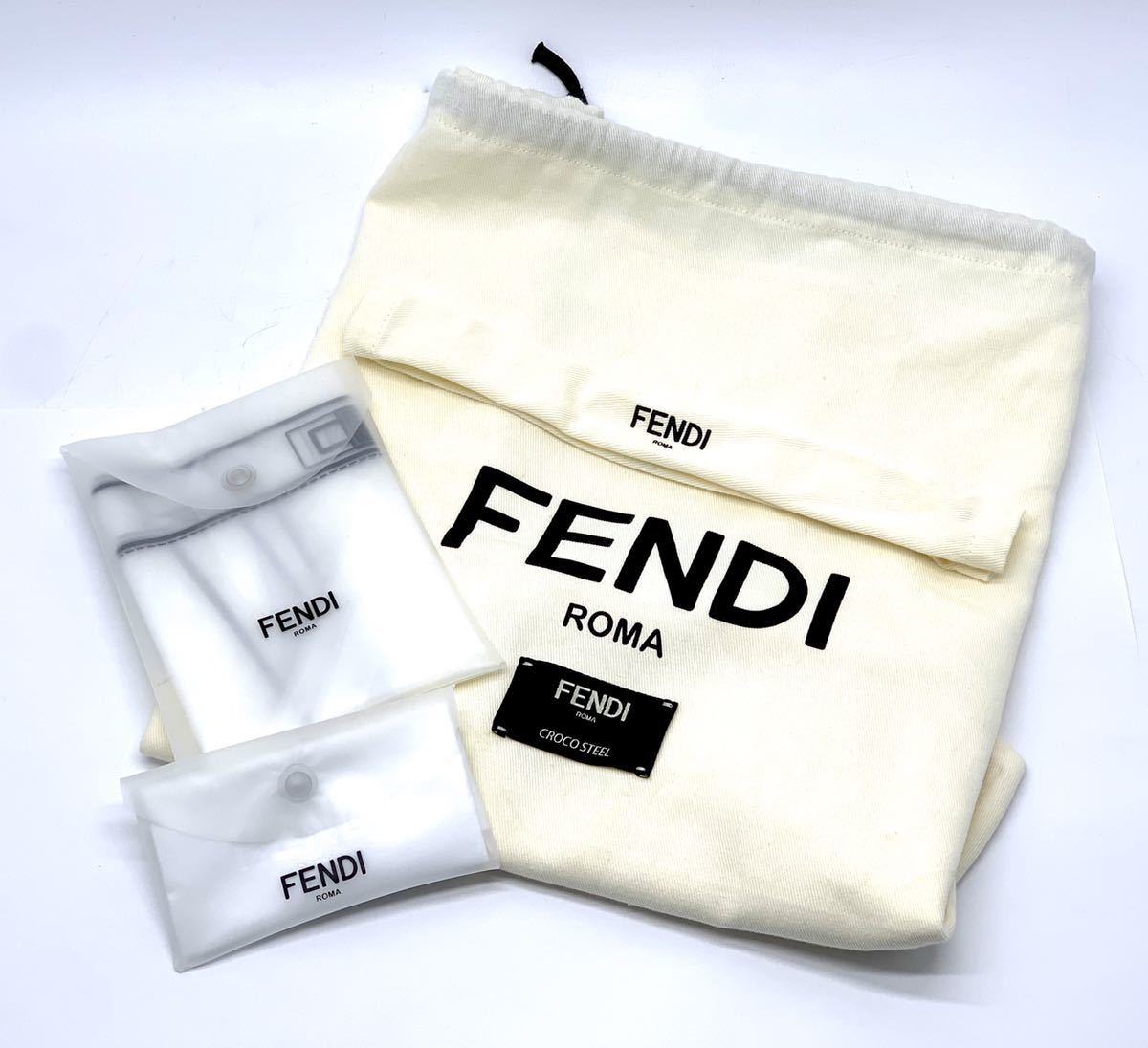 FENDI フェンディ 保存袋 巾着 ピーカブー レインカバー ハンドル 
