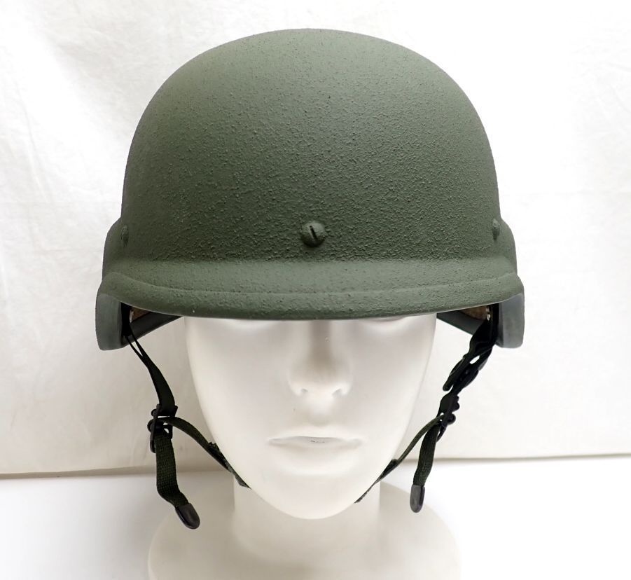 米軍 実物 PASGT 戦闘用 フリッツヘルメット/カーキグリーン/チン 