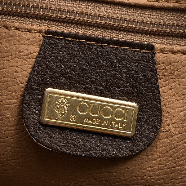 ○美品 オールドグッチ GUCCI 「007・0990・427」レザー 本革 GG柄