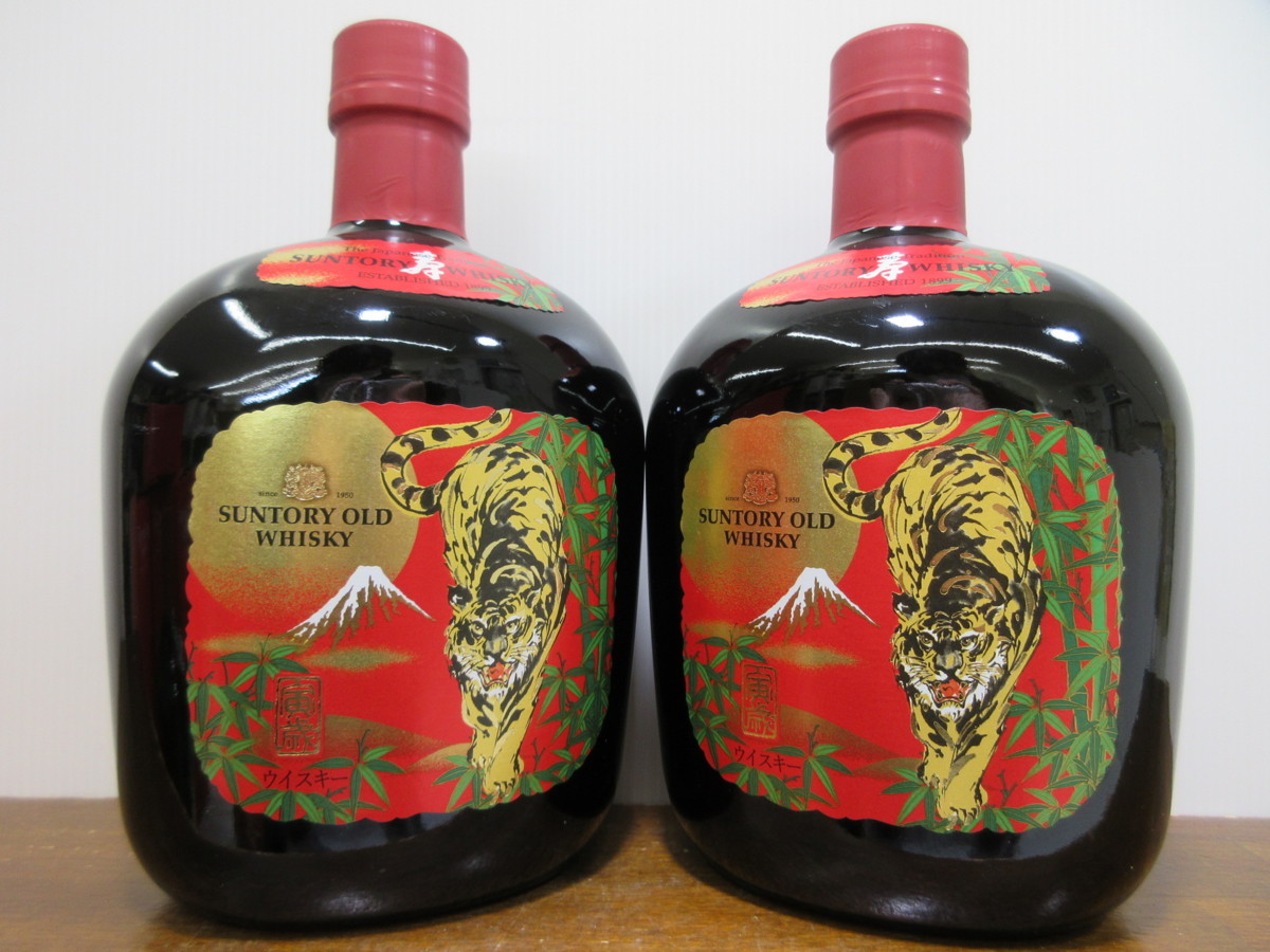 新品 4本セット サントリー オールド 干支ラベル 寅歳 SUNTORY WHISKY