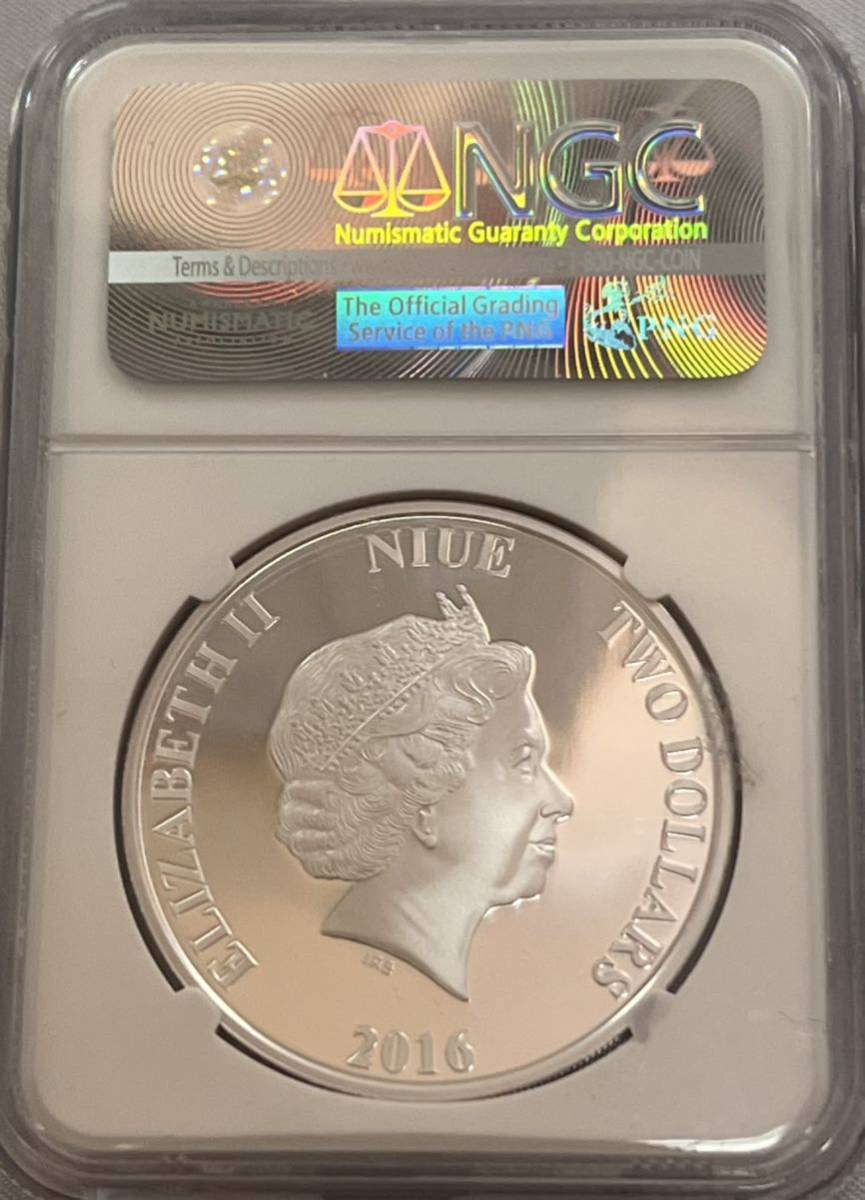茄子紺 最高鑑定 2016年 ニウエ 不思議の国のアリス 銀貨 NGC PF70 UC
