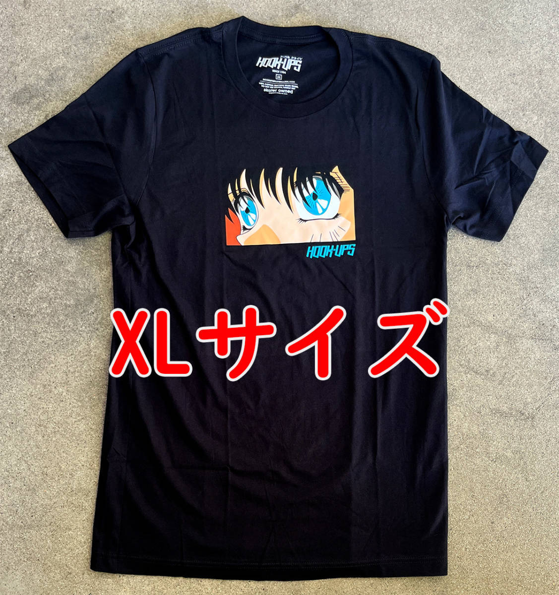 新品 XL Eyes T-shirt BLACK 黒 Hook-Ups ジェルミクラインindustries
