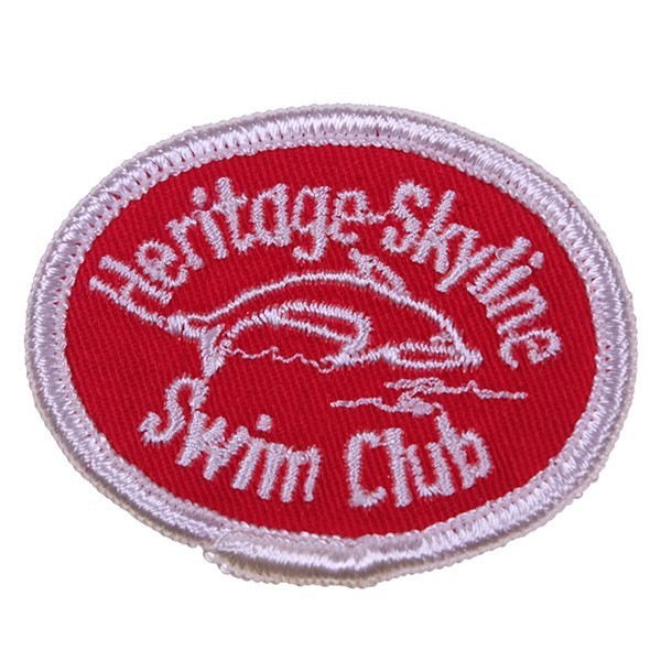 DF120 Heritage Skyline Swim Club ワッペン パッチ ロゴ エンブレム アメリカ 米国 USA 輸入雑貨 動物 アニマル イルカ 刺繍_画像1