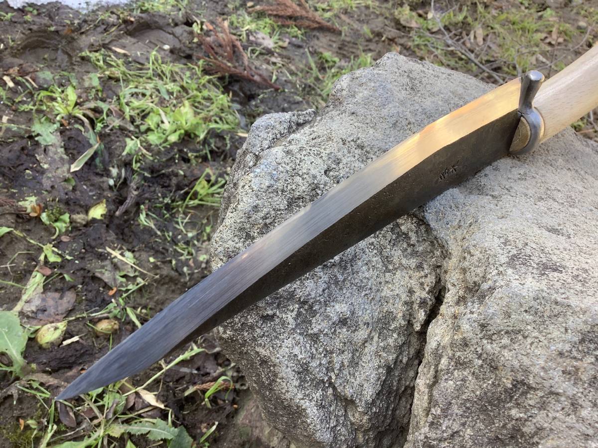 秋田県男鹿 米田作 止め刺し山鉈 225mm 白紙2号 キャンプ 秋田県男鹿 米田作 止め刺し山鉈 225mm 白紙2号 キャンプ