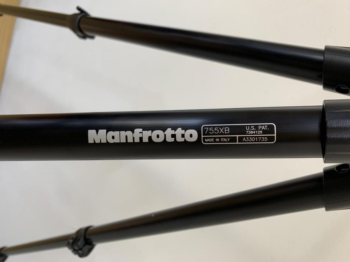 ☆Manfrottoマンフロット アルミビデオ三脚755XB 雲台701HDV