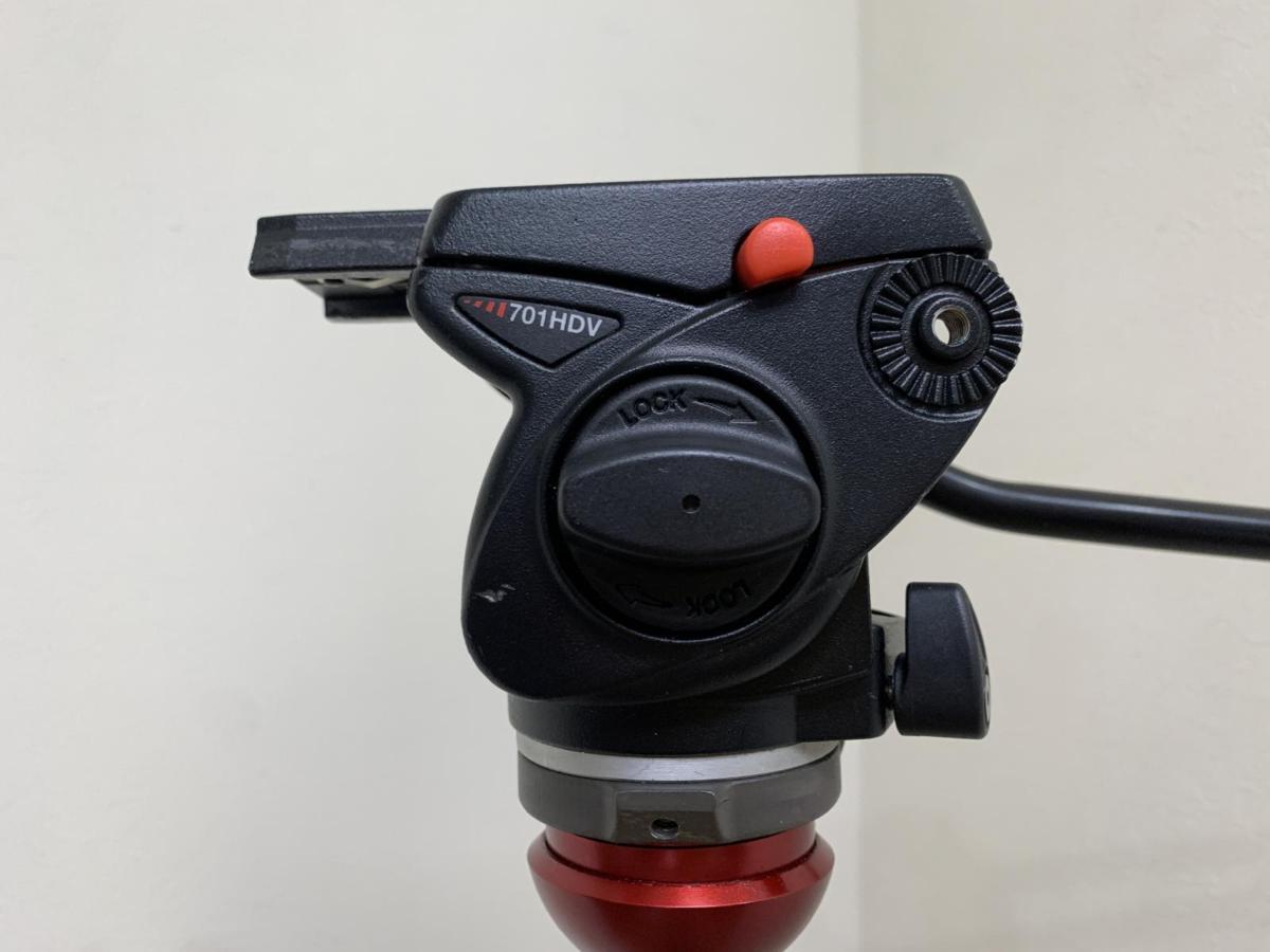 ☆Manfrottoマンフロット アルミビデオ三脚755XB 雲台701HDV