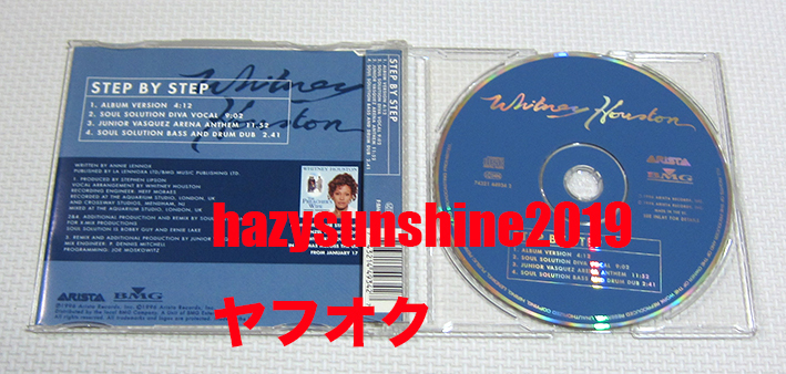 ホイットニー・ヒューストン WHITNEY HOUSTON CD SINGLE 2枚 STEP BY STEP TEDDY RILEY K-KLASSC SOUL SOLUTION JUNIOR VASQUEZ_画像3