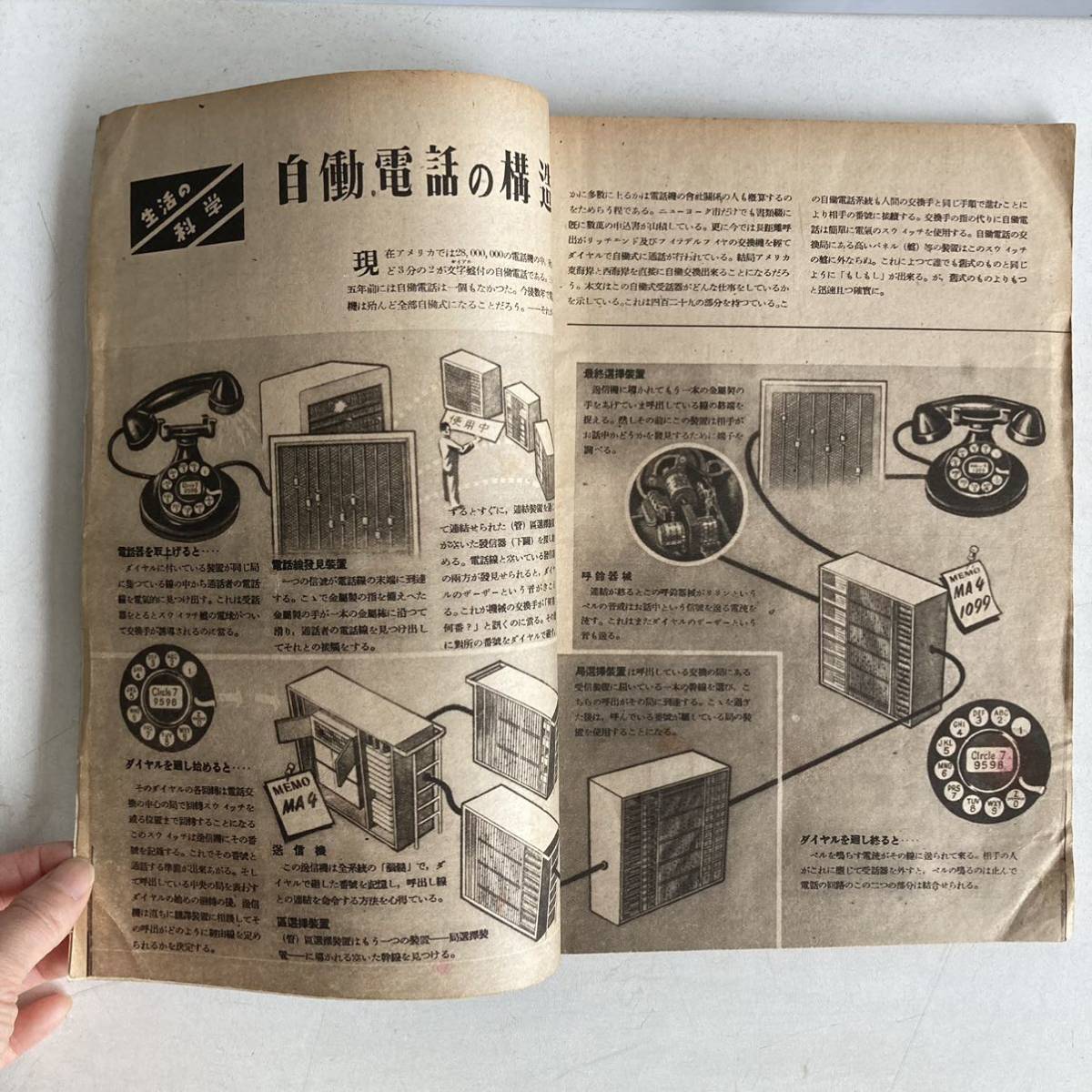 popyula* science 1948 year Showa era 23 year 7 month number Showa Retro retro antique old book secondhand book POPULAR SCIENCE retro miscellaneous goods 