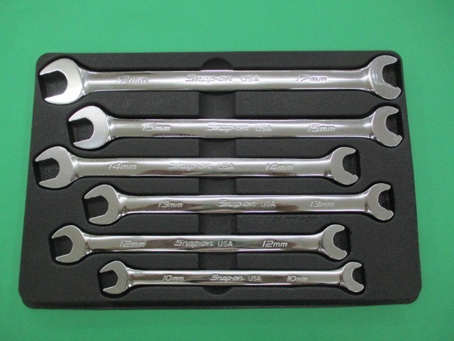 ☆Snap-on スナップオン オープンエンド ラチェット レンチ ギザ付き スパナセット SRSM11 12 13 14 15 17 6本 品 