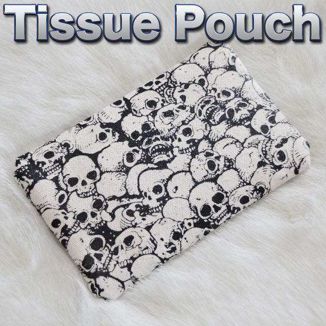 * change kind pocket tissue pouch * whole surface skull print carriage and tax included 