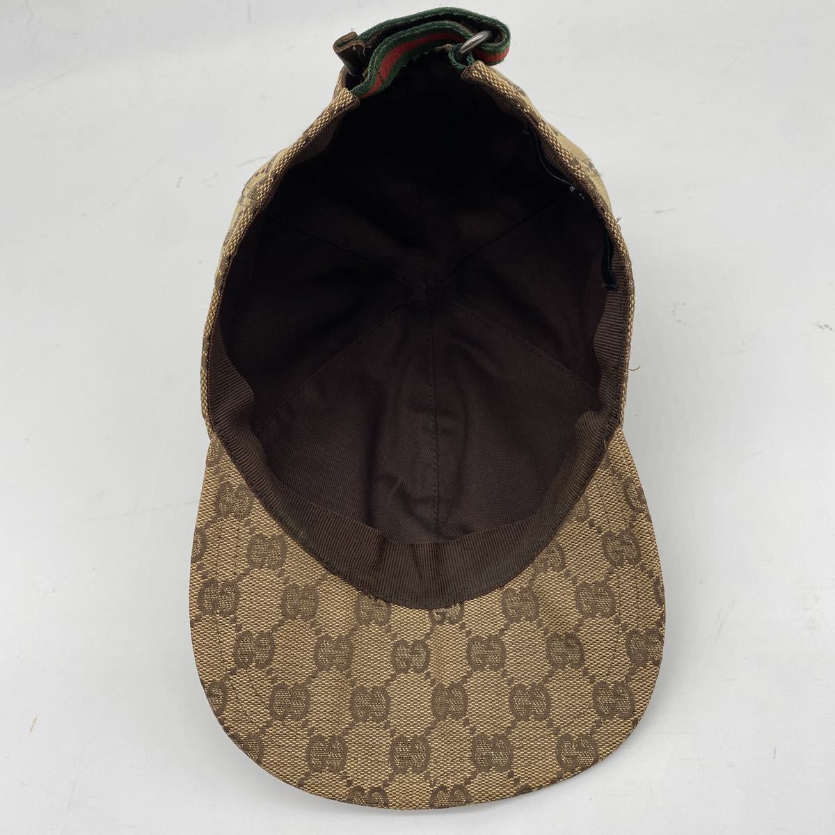 1円 ≪至高の逸品≫ グッチ GUCCI キャップ 帽子 GG柄 ロゴ シェリー