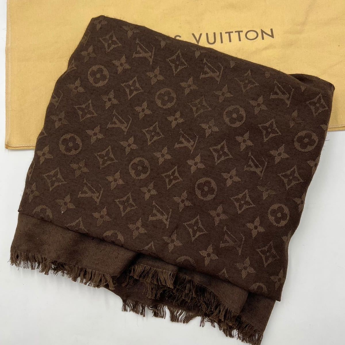 1円 □美品□ ルイヴィトン LOUIS VUITTON 大判ストール スカーフ