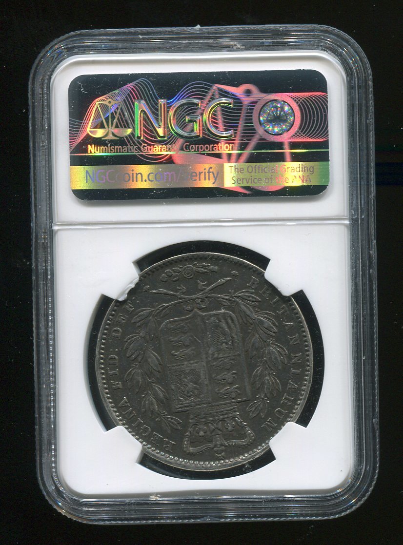 イギリス　1845年　クラウン銀貨　NGC XF 管理番号 N00-00-42_画像2