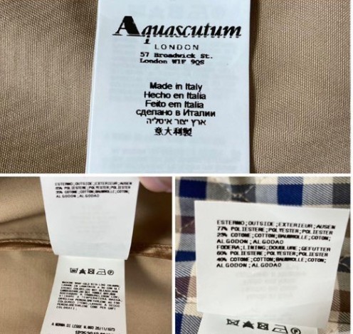 Aquascutum☆アクアスキュータム☆ライナー付き トレンチコートサイズ