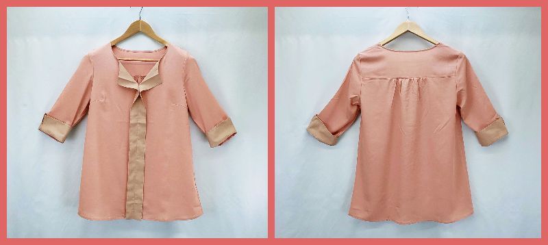 ap2727 ^ new goods ^ blouse L pink tunic thin ... comfortable pretty stylish femi person spring summer autumn adult ... on goods gya The - smooth 