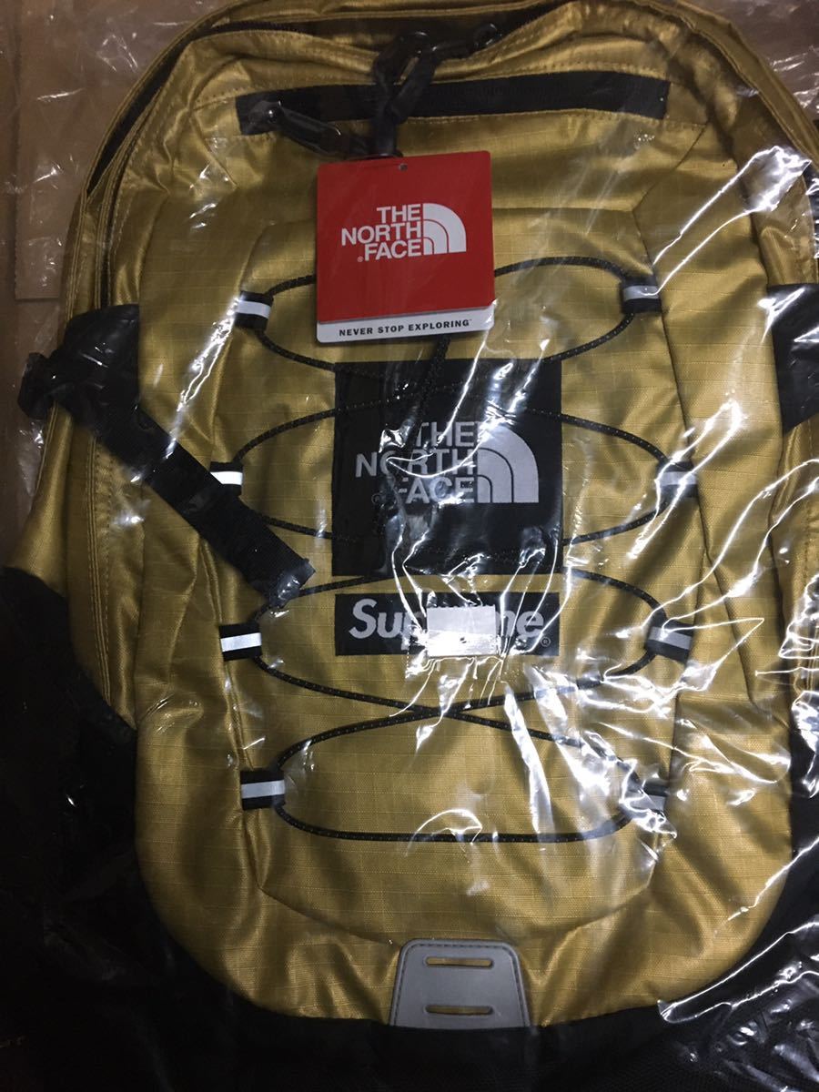 Supreme 18ss The North Face Metallic Borealis Backpack GOLD