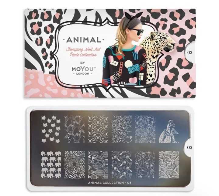 Moyou London ネイルスタンププレートANIMAL 03