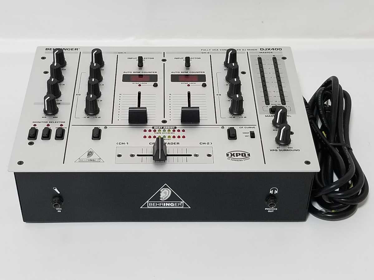 美品 全額返金保証付 DJミキサー ベリンガー/BEHRINGER DJX400 美品 全額返金保証付 DJミキサー ベリンガー/BEHRINGER DJX400