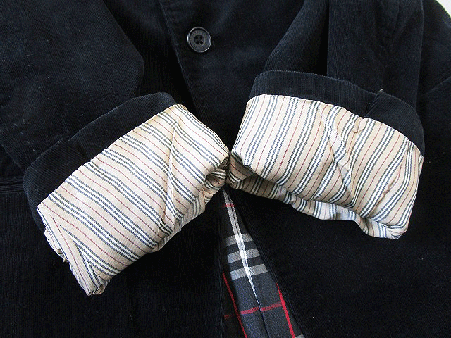 D) BURBERRY BLACK REBEL バーバリーブラックレーベル コーデュロイ