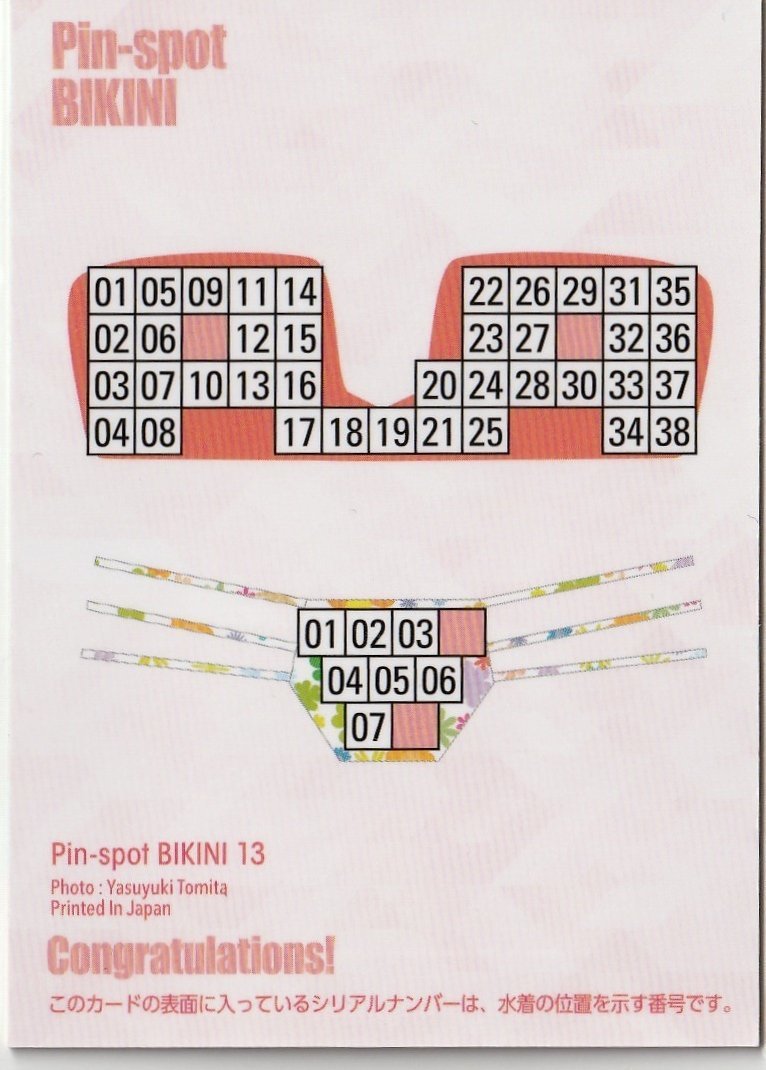 [...... ]35/38 булавка spo бикини карта 13( бюстгальтер ) First * коллекционная карточка 