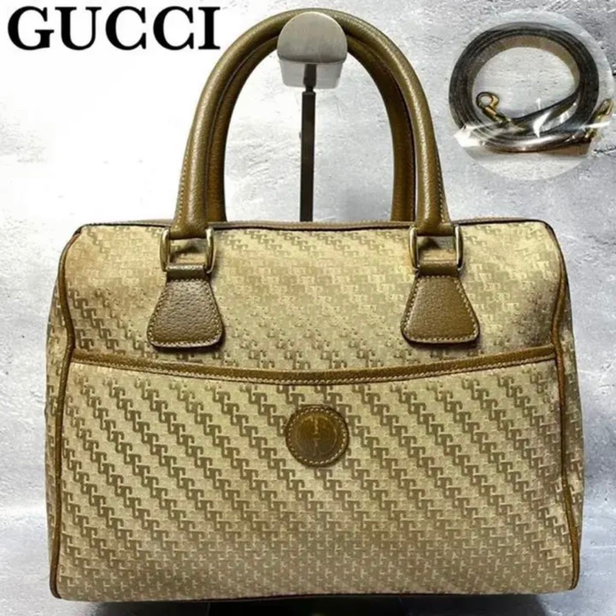 1円《希少極美品》GUCCI グッチ 2way ミニボストンバッグ ショルダー