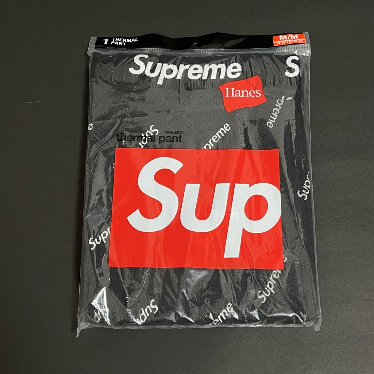 Mサイズ Supreme Hanes Thermal Pant Black シュプリーム ヘインズ サーマル パンツ ブラック 黒_画像3