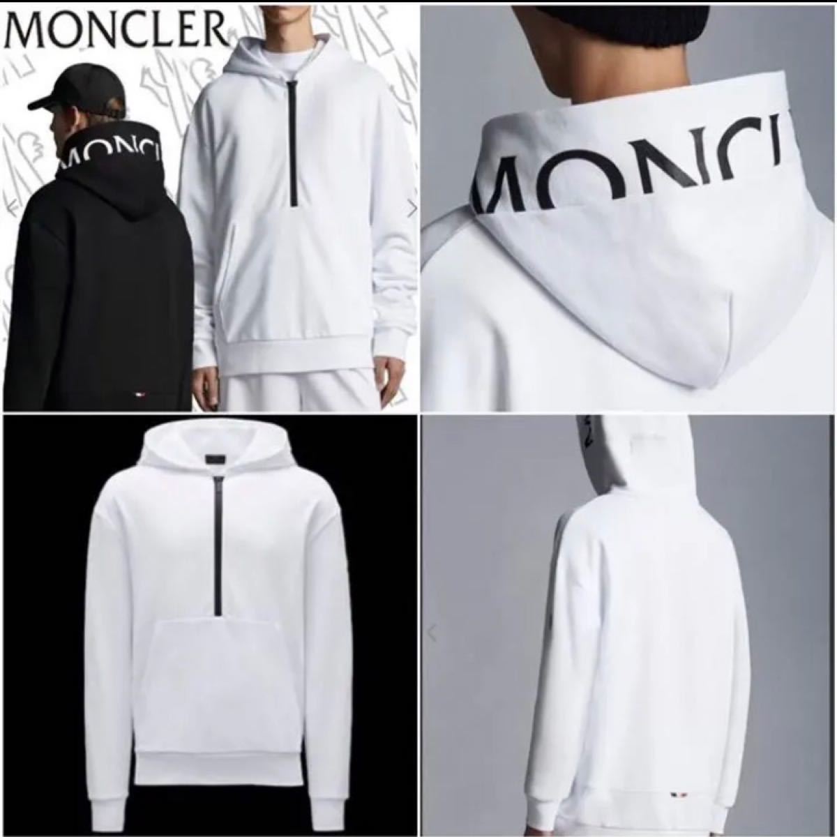 値段が激安 MONCLER モンクレール ハーフジップ フードロゴ パーカー ...