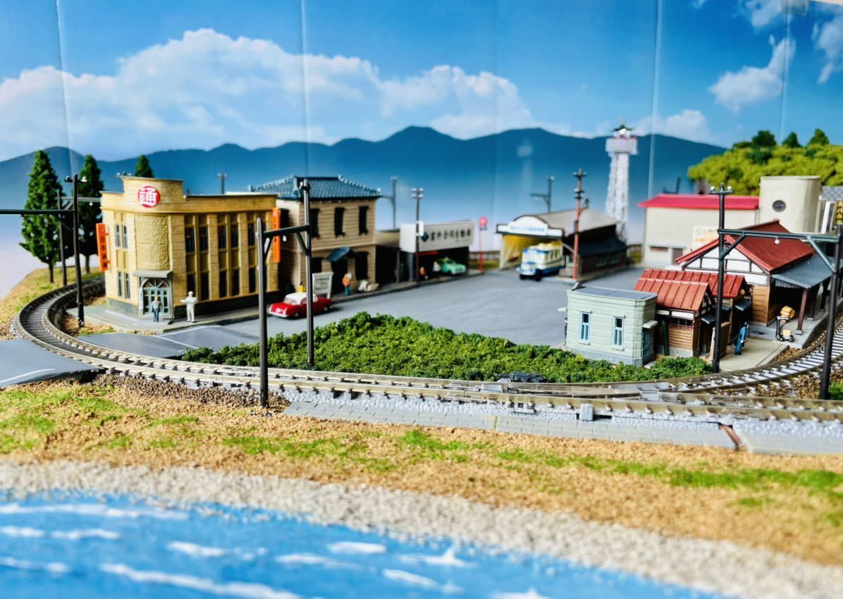 新品 鉄道模型 Nゲージ ジオラマ レイアウト 昭和のふるさと駅 新品 鉄道模型 Nゲージ ジオラマ レイアウト 昭和のふるさと駅