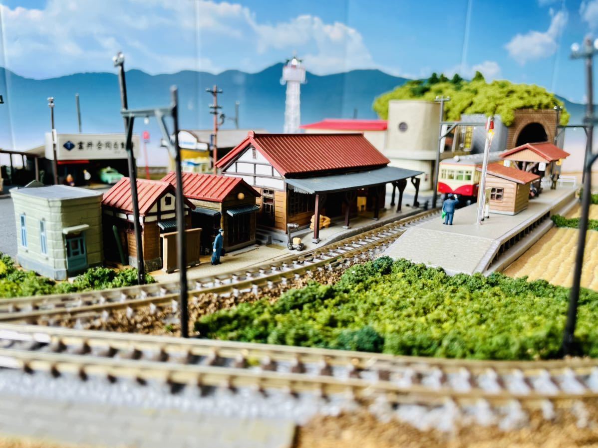 新品 鉄道模型 Nゲージ ジオラマ レイアウト 昭和のふるさと駅 新品 鉄道模型 Nゲージ ジオラマ レイアウト 昭和のふるさと駅