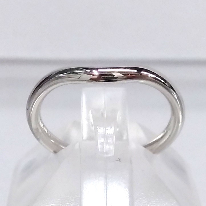 新品仕上げ済】 Tiffany&Co ティファニー Pt950 カーブドバンドリング