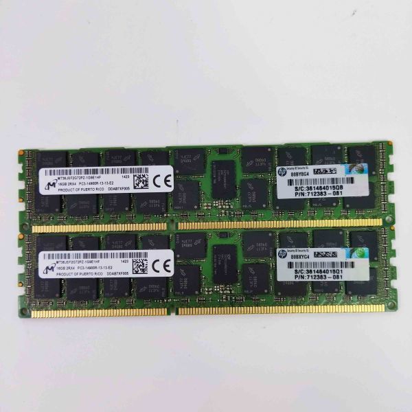 メモリ PC3-14900R DDR3-1866 ECC Registered 16GB x 2 合計32GB 9(8GB 