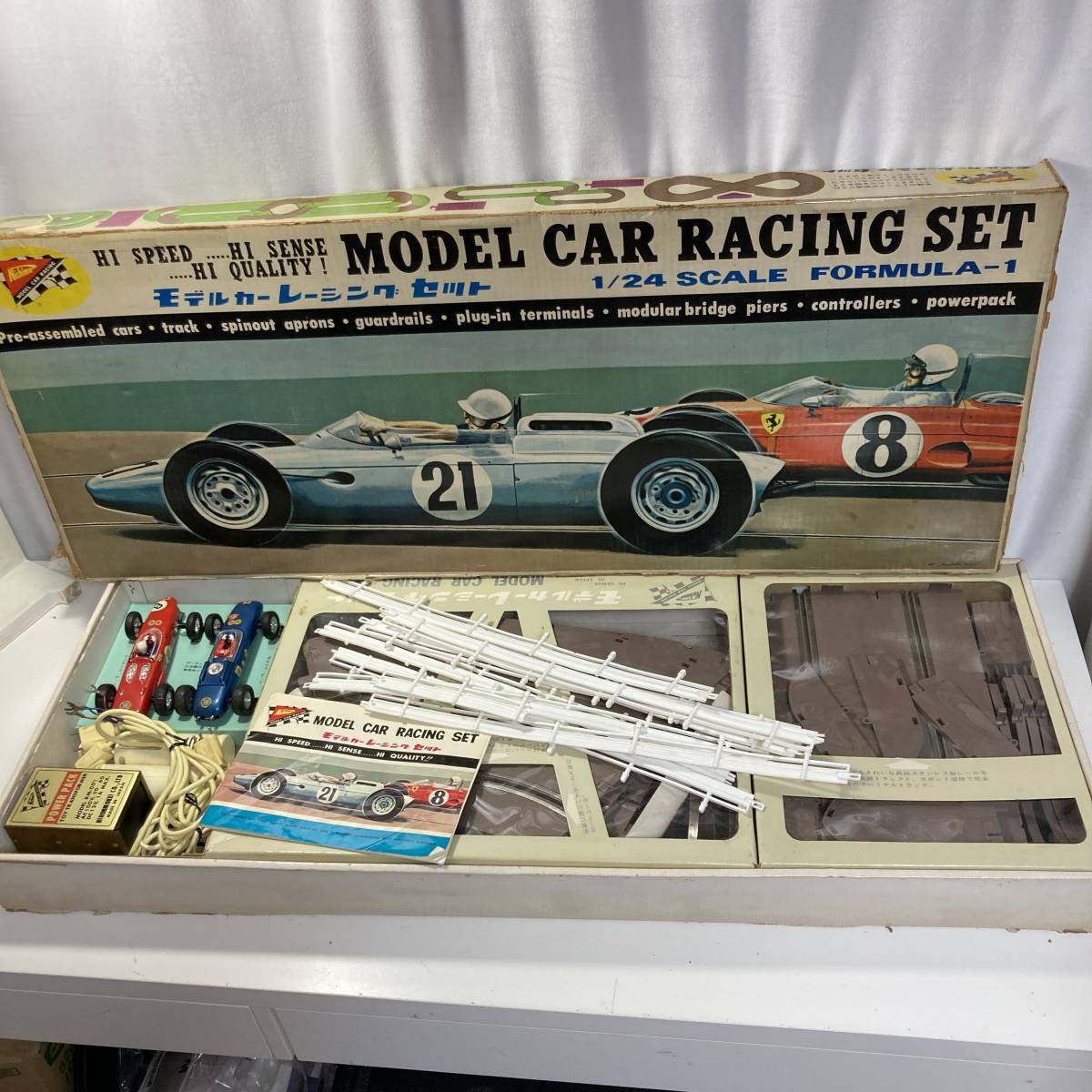 Nichimo ニチモ 1/24 モデルカーレーシングセット フォーミュラカーセット スロットカー FORMULA-1 昭和レトロ 当時物 ジャンク 現状品_画像1