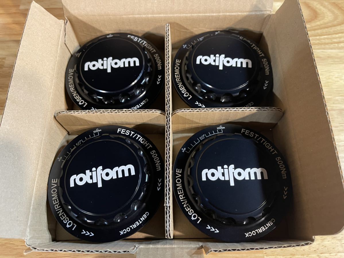 Centerlox rotiform HEXセンターキャップ ブラック ビレッド センター