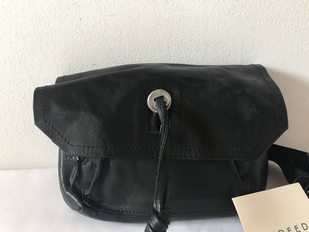 極美品◎INDEED インディード レザー2WAYバッグ ウエストバッグ ショルダーバッグ 黒 男女兼用◎_画像2