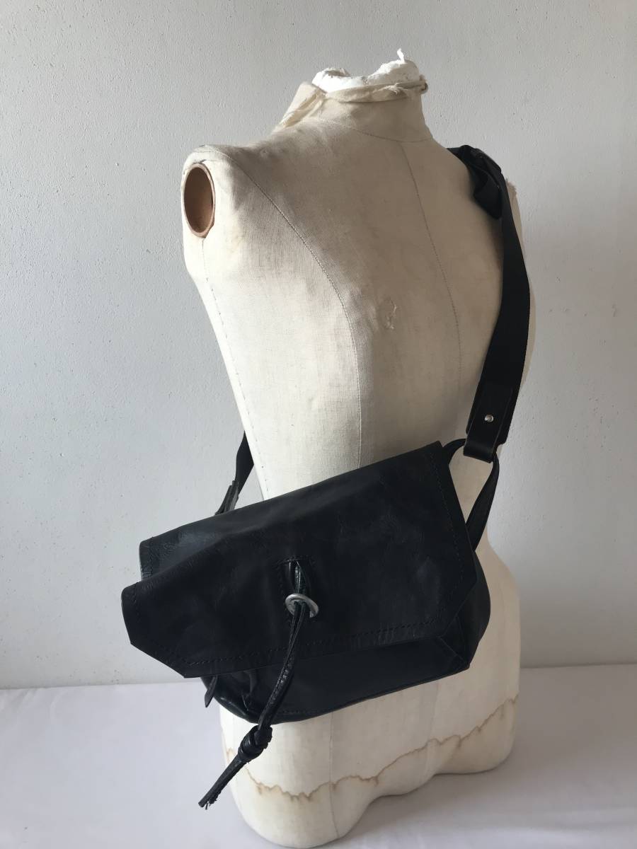 極美品◎INDEED インディード レザー2WAYバッグ ウエストバッグ ショルダーバッグ 黒 男女兼用◎_画像4