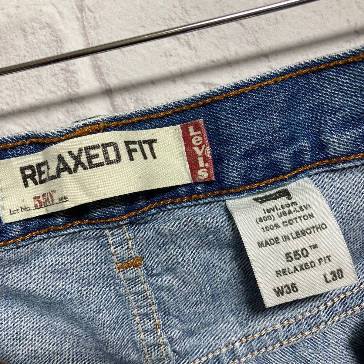 美品!【Levi's】リーバイス 550 ブルーデニム テーパード バギー