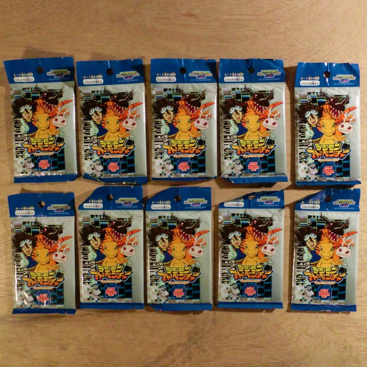 未開封 デジモンアドベンチャー カード 10パック トレーディングコレクションライト アマダ 1999 デッドストック レトロ レア 希少 玩具